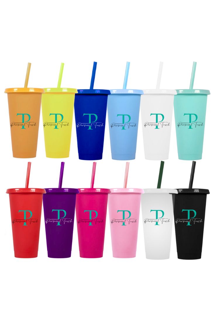Vaso plástico rígido con sorbo