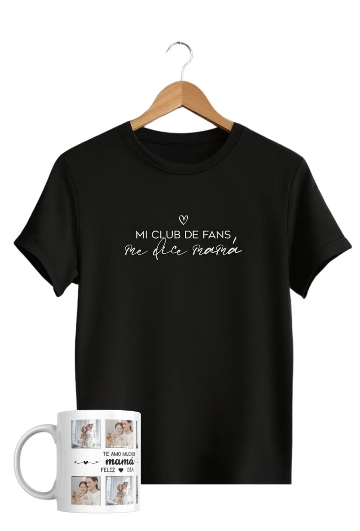 Remera Algodón Mamá con taza