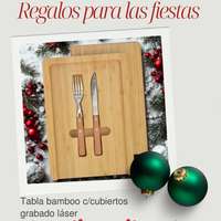 Tabla Bamboo con Cubiertos