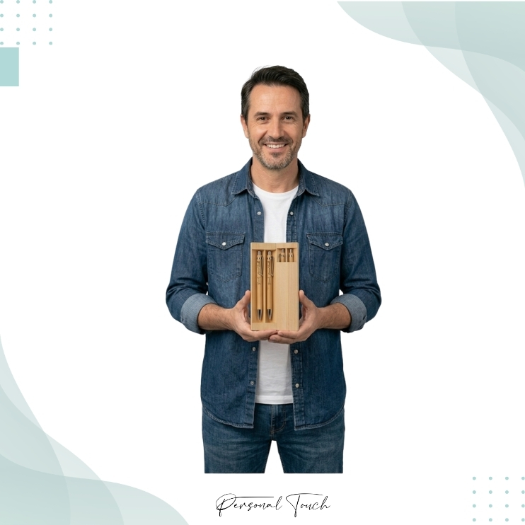 Set Bamboo Lápiz y Lapicera